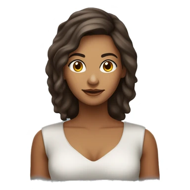 uma mulher morena fazendo sinal de certinho, com olhos castanho cabelo liso castanho , como uma mae aprovando algo sticker