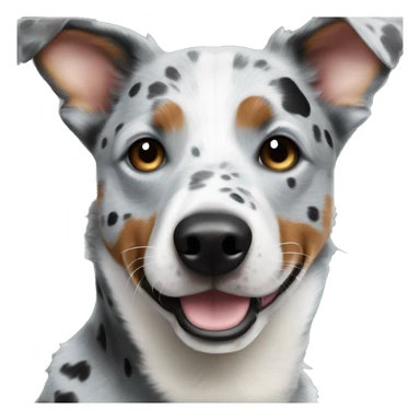 Australian cattle dog grey and white spotted with blue eyes no brown  sticker