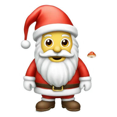 Santa with amanita  sticker