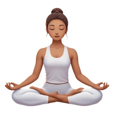 A peaceful person practicing yoga on a calm beach at sunrise, in a serene meditative pose. Soft pastel colors surround the scene, with gentle waves in the background and smooth, flowing lines representing balance and tranquility. The atmosphere feels centered and mindful. sticker