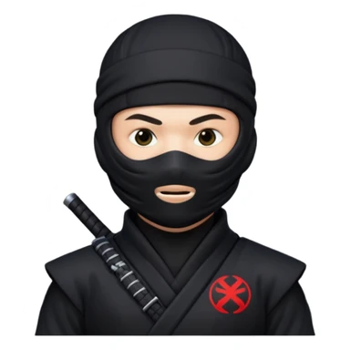 Ninja with MB written on it sticker