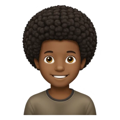 Black boy with a small afro  sticker