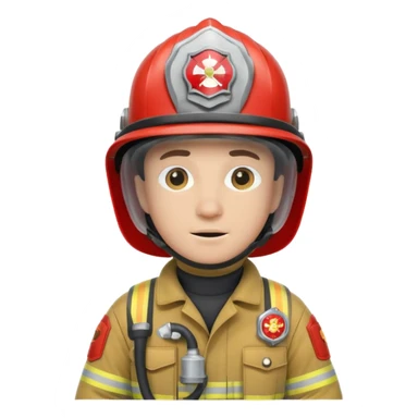 Firefighter with respiratory protection sticker