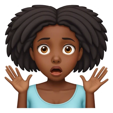 Shocked black girl sticker