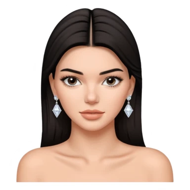 kendall jenner wear diamond earrings sticker