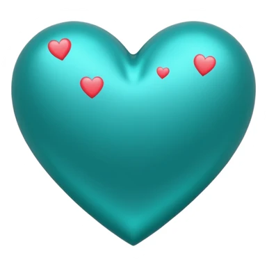Teal heart with little hearts and Alana wording sticker