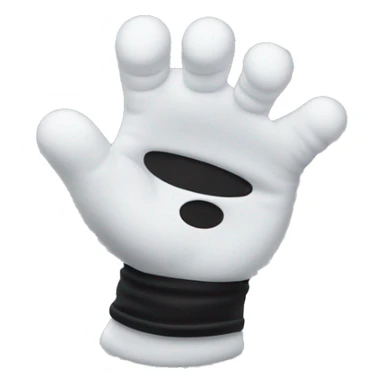 mickey hands white glove hang loose sticker