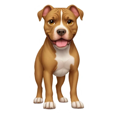 light brown american pitbull terrier with light brown full body sticker