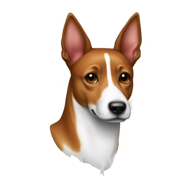 tri color basenji santa  sticker