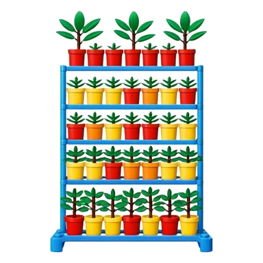 Large multi-tier Old Lego plant rack  sticker