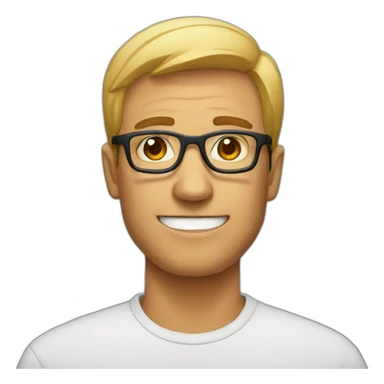 Man with specs sticker