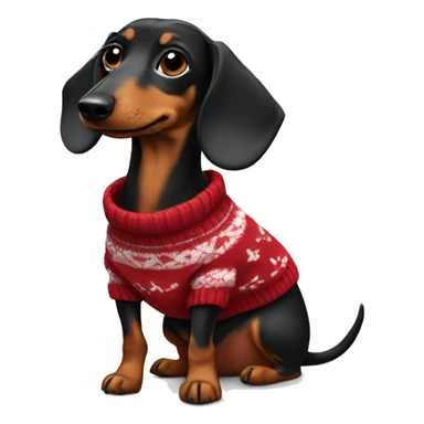 dachshund in a sweater sticker
