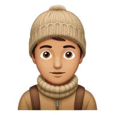 man in outdoor wither clothes and knited hat sticker