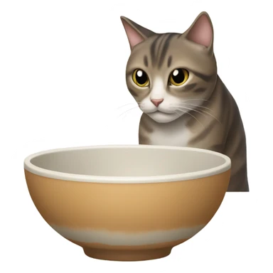 Cat eating food sticker