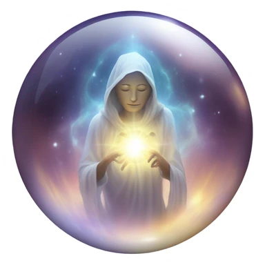 astral projection inside a ball sticker