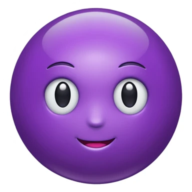 glossy violet sphere, cool purple depth sticker