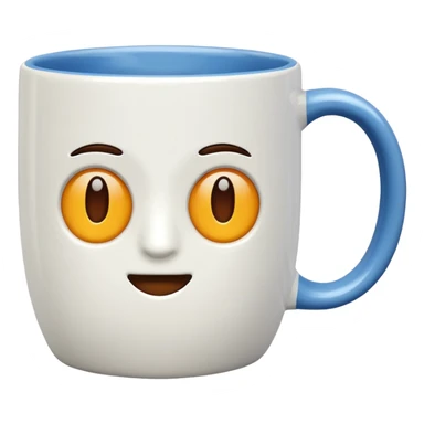 Realistic coffee mug sticker