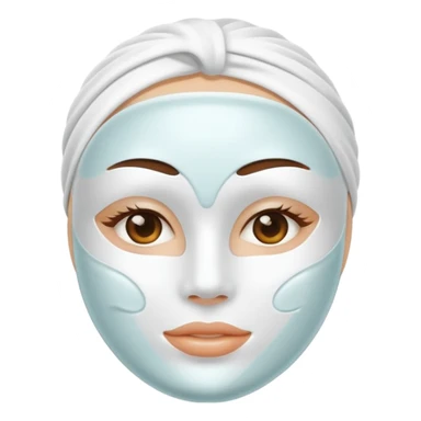 a white skincare beauty mask pack for face sticker