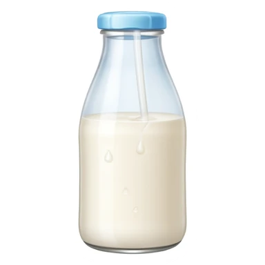 baby Milk bottle with measuring marks and milk drops sticker