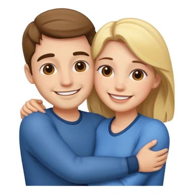 Couple hugs  sticker