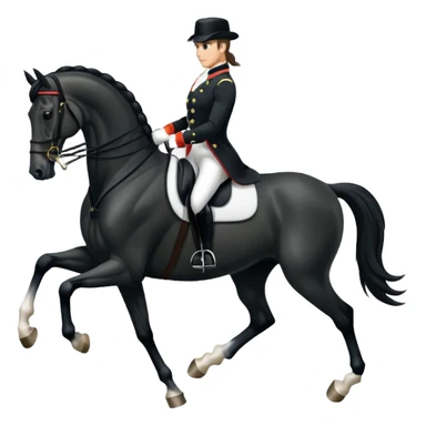 Dressage horse without rider sticker