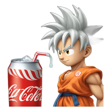 Son goku drink coke sticker