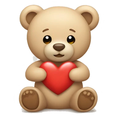 Teddy bear with little heart that says Mallorca in a beige color sticker