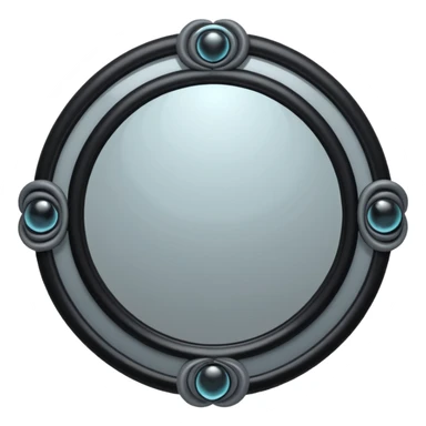 Mirror of Fate — obsidian frame + shifting light sticker