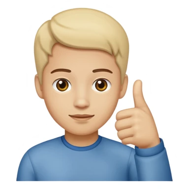 A white people holding up his thumb sticker