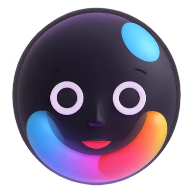 bubble with a human face sticker
