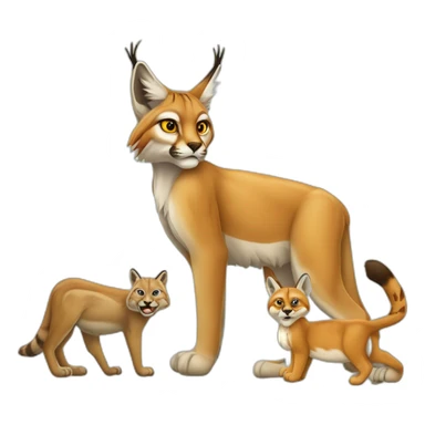 Lynx avec Renard avec Moineau avec huître avec écureuil avec suricate avec Tortue sticker