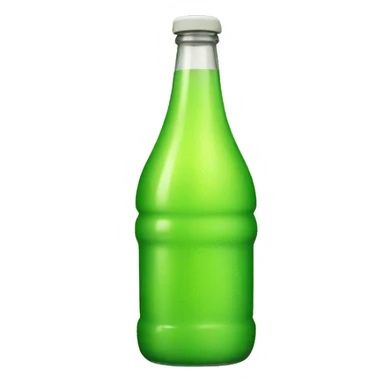 Yellow green soda bottle sticker