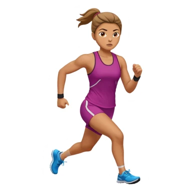 create a stocky female runner sticker