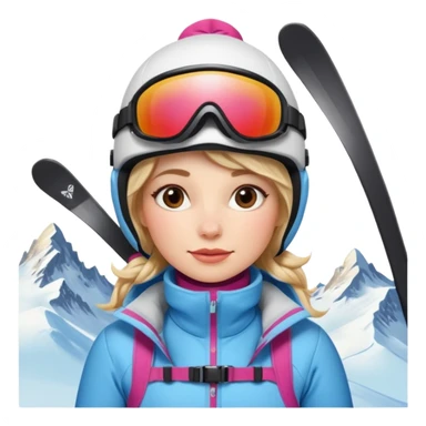 Woman Skiing, Matterhorn sticker