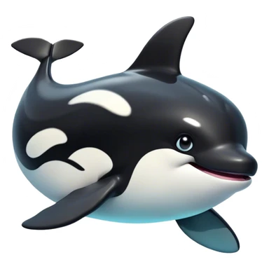 Cinematic Comical orca Portrait Emoji, Head tilted dramatically with an exaggeratedly shocked expression, featuring a sleek black-and-white body with wide, comically expressive eyes full of playful disbelief and animated flippers, Simplified yet hilariously expressive features, highly detailed, glowing with a slightly sassy oceanic glow, high shine, dramatic yet playful, stylized with an air of cheeky marine mischief, soft glowing outline, capturing the essence of a meme-worthy orca that looks ready to make waves with its hilariously dramatic antics! sticker
