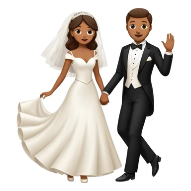 bride and groom dancing sticker