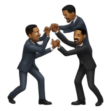 will smith slapping chris rock sticker