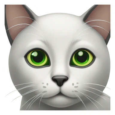 Black cat with big green eyes sticker