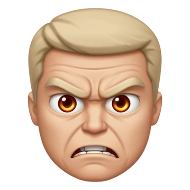 Angry but can't express anger just staring sticker