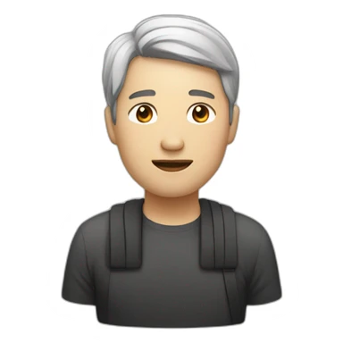 Translator with chinese words besides him sticker