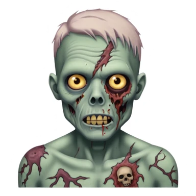zombie with tattoos sticker