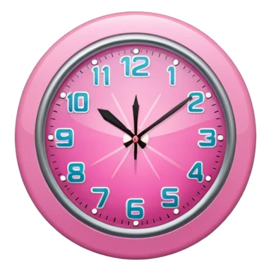 make a girly clock with very pink tones. sticker
