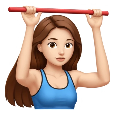 Pretty Lady With Long Hair Doing Pull-ups  sticker