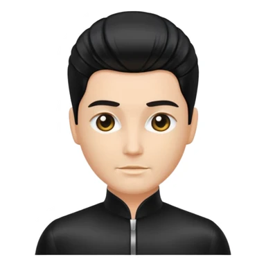 Slicked back hair wig sticker