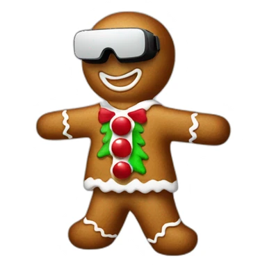 christmas-gingerbread-man-in-vr-headset-full body sticker