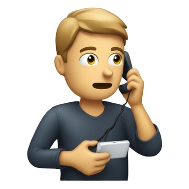 person on video phone sticker