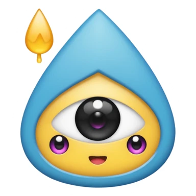 kawaii pincel con ojos sticker