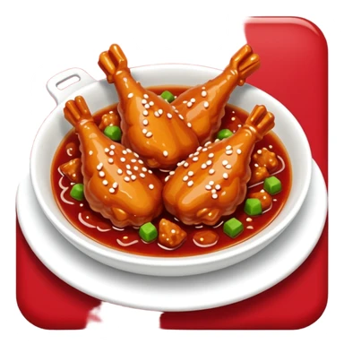 Chinese food General tsos chicken sticker