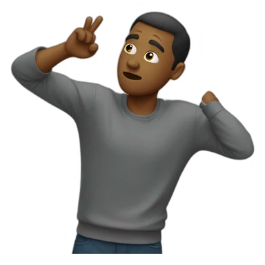 Homme qui fait un dab sticker