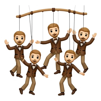 Romantic dancing puppet strings for 'Bye Bye Bye' by NSYNC sticker